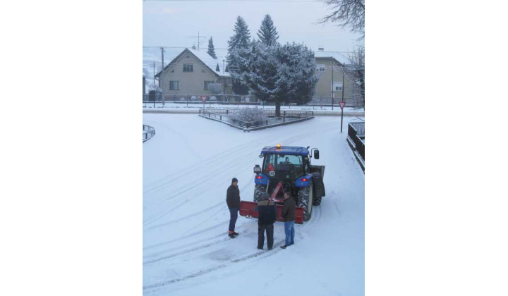 Odhŕňanie snehu v obci - oznam