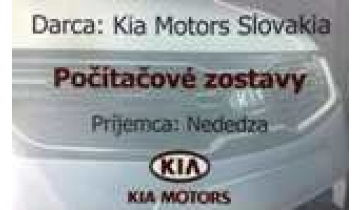 Počítače ako dar z KIA MOTORS Slovakia s.r.o.