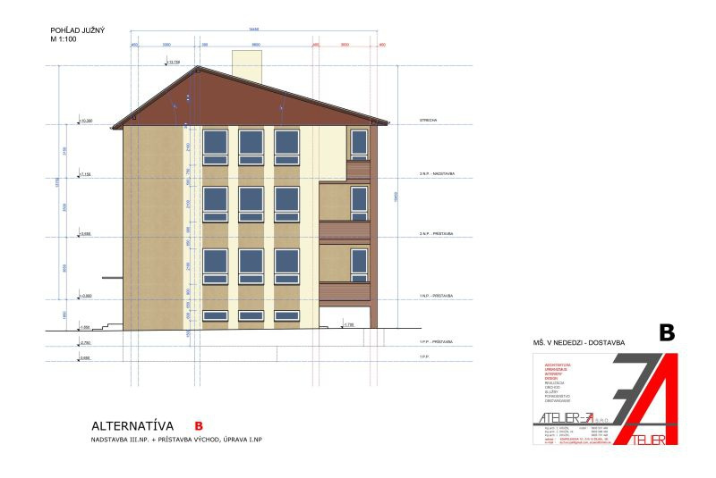 Materská škola_prístavba_arch.Kružel_alternatívaB